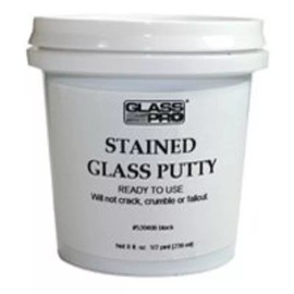 Glass Pro Stained Glass Lead Cement Putty Black 1/2 PINT (1 LB)