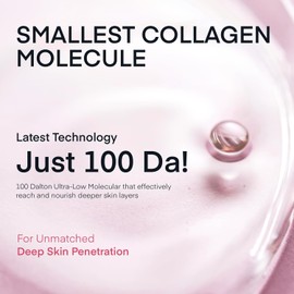 Korean Collagen Face Mask Overnight – 100 Dalton Ultra Low Molecular Collagen Gel Mask for Deep Hydration, Glass Glow Skin, Anti-Wrinkle, Fine Lines, Pore Minimizing & Skin Firming (33g x 4ea)