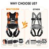 Fall Protection Premium Safety Harness with Shock Absorbing Lanyard, Vented
