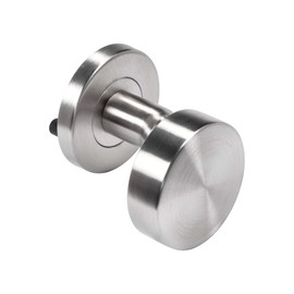 JUVA Cylinder Rosette - Matt Round Stainless Steel Door Rosette - H8250 | PZ-Cylinder Inner Door including Mounting Material | Solid Stainless Steel Key Rosette | 1 Pair of Door Rosette Covers for Interior Doors