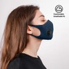 NUÜR 2pcs Fabric Reusable Face Mask, with Air Valve and