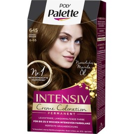 Schwarzkopf Poly Palette Intensive Cream Colouration, Hair Colour 645/6-65 Honey Brown, Pack of 3 (3 x 128 ml)