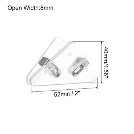 PATIKIL Multifunctional Document Clip,10Pcs Triangular Clips for Books Pages, Prevent Books Curling for Office, Reading Markers Clips, Transparent White