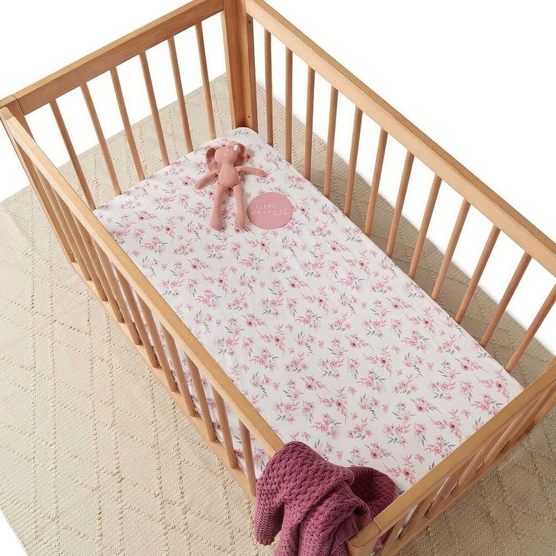 Snuggle Hunny Cot Sheet, Soft Stretchy Cotton Jersey Crib Fitted