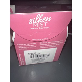 L'eggs Silken Mist Pantyhose Ultra Sheer Control Top, Size Q+ BLACK MIST 98067