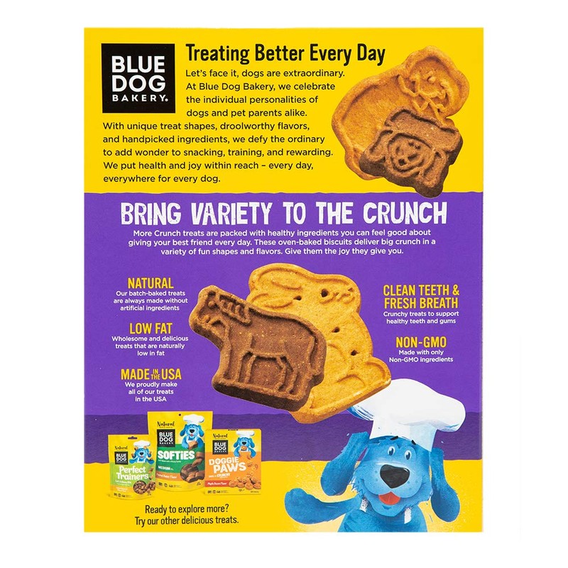 Blue Dog Bakery Natural Dog Treats, More Crunch Large, Assorted