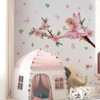 Pink Peach with Fairy Wall Decals for Girls Room, 30x60cm