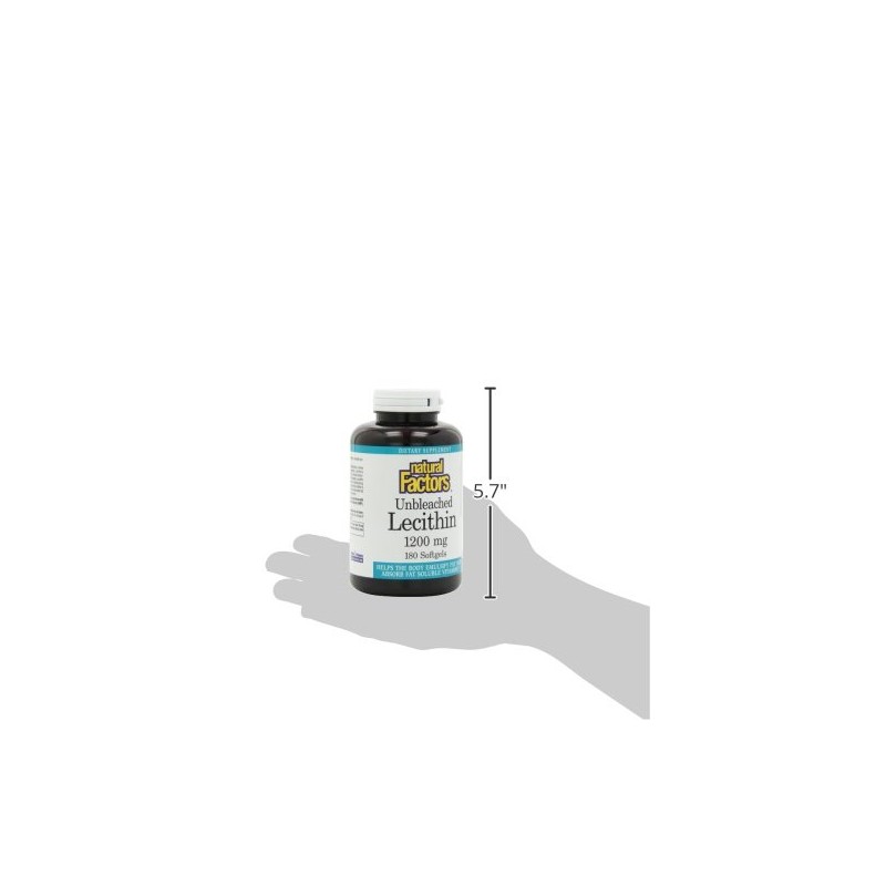 Natural Factors Natural Factors - Unbleached Lecithin 1200 mg, 180