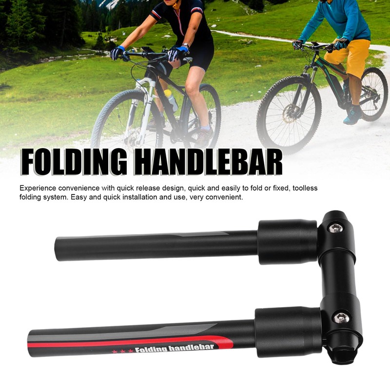 MechKit Folding Bike Handlebar, 90 Degree Foldable Aluminum Alloy Quick