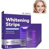 LUSCOR Purple Teeth Whitening Strips, 7Pares-14 Tira Tiras Blanqueadoras De