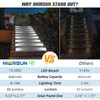 NIORSUN Solar Step Lights,12 Pack Cool White Solar Stair Lights
