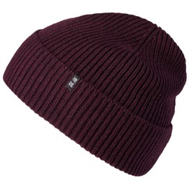 Enter the Complex® Merino Winter Hat - Tao - 100% Merino Wool Beanie, Watch Cap, Knitted Hat, Soft and Elastic, Chunky Knit, Men and Women, bordeaux