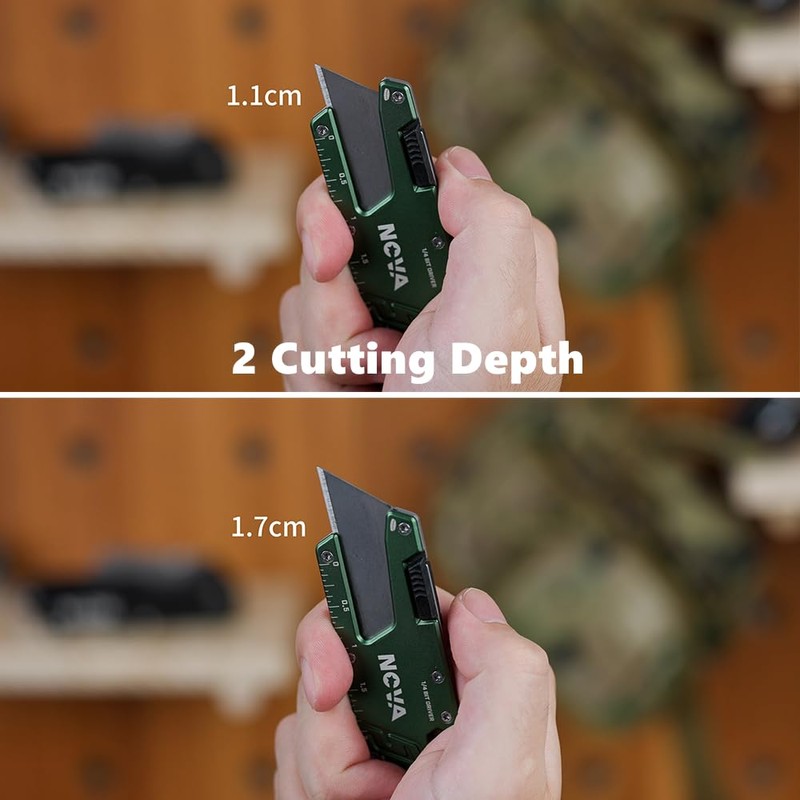 Nova EDC Card Pocket Utility Knife for Cutting, Retractable Box