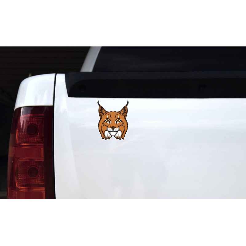 StickerTalk Bobcat Vinyl Sticker, 4 inches by 5 inches