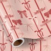 RUSPEPA Christmas Bow Wrapping Paper Roll for Girls, Mini Roll,
