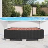 vidaXL Spa/Hot Tub Step, Powder-Coated Steel Frame, Eucalyptus Tropical Hardwood,
