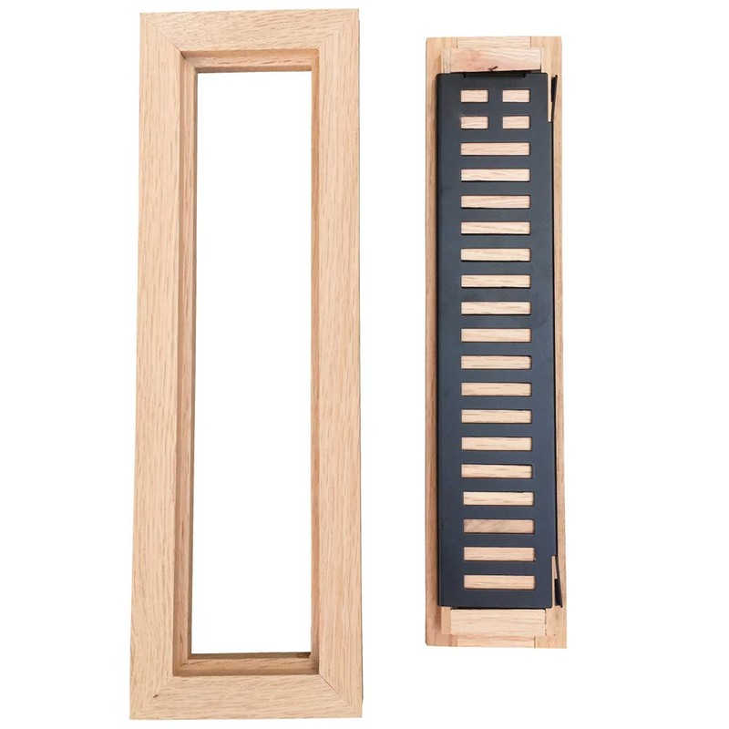 Homewell Red Oak Wood Floor Register Vent Cover, Flush Mount