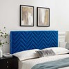Modway MOD-6658-NAV Mercy Chevron Tufted Performance Velvet Twin Headboard, Navy