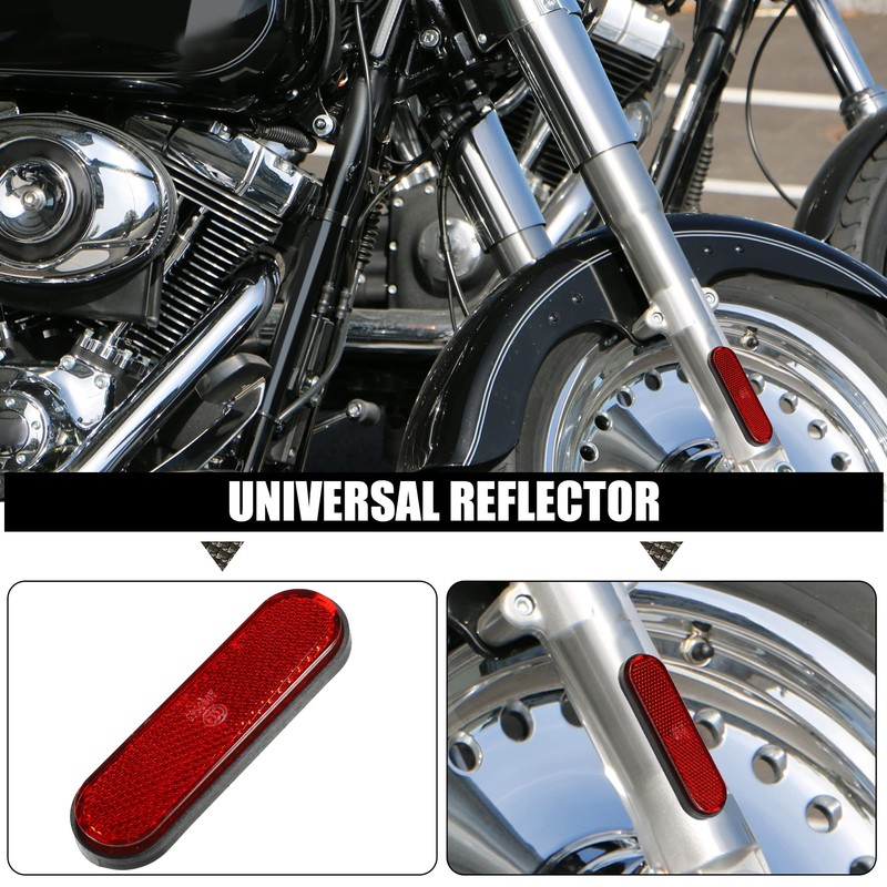 QUARKZMAN Universal Reflector 100 x 30 mm for Motorcycle Scooter