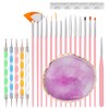 20pcs Nail Brushes, Silicone Fingernail Brush Double Ended Dotting Tool