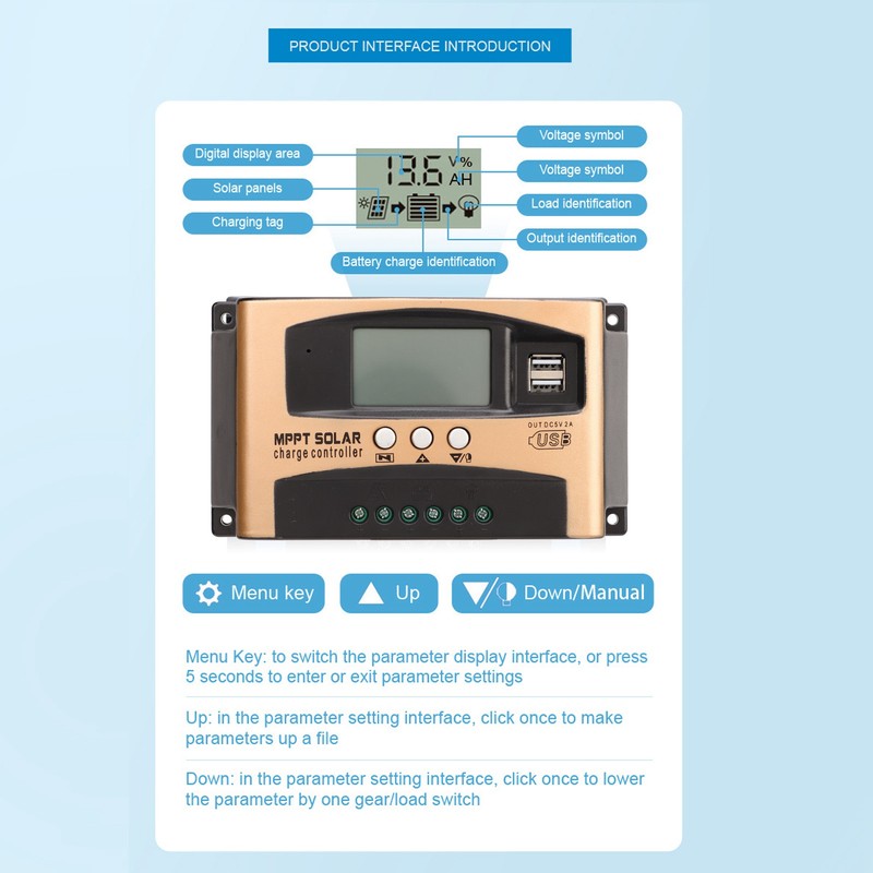 Solar Charge Controller MPPT Solar Charge Controller Solar Panel Regulator