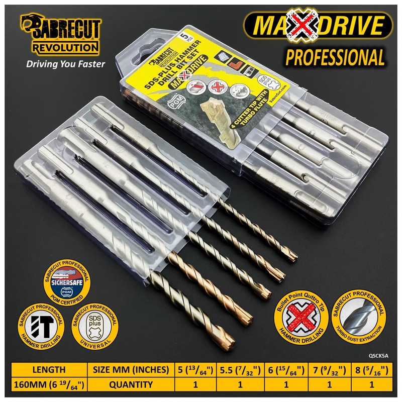 5 x SabreCut QSCK5A 5mm 5.5mm 6mm 7mm 8mm x