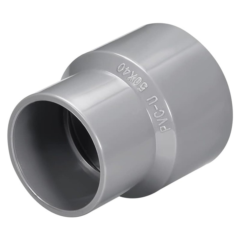 TOP-VIGOR 2Pcs PVC DWV Reducing Coupling, 40mm x 50mm Socket