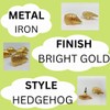 Bright Gold Animal Drawer Knobs - Dresser Cabinet (3. Hedgehog)