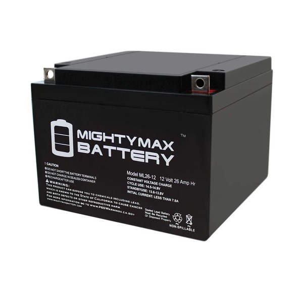 Mighty Max Battery 12V 26AH Battery Replacement for Tzora Titan Scooter Brand Product