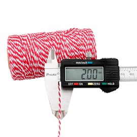 jijAcraft 100 m Red and White Cotton Cord, Bakers Twine Craft Cord Decorative Cord Cord Perfect for Baking, DIY Crafts, Christmas Gifts Wrapping