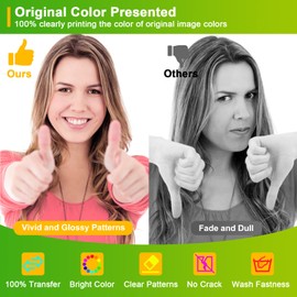 CenDale Premium DTF Transfer Film 13"x19" - A3 Plus 50 Sheets Double-Sided Matte Clear PreTreat Sheets PET Heat Transfer Paper for DIY Direct Print on All Fabric and Colors T-Shirts Textile