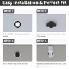 Loclink Thumb Operated Offset Cam Lock 2PCS, Black Plastic Coated