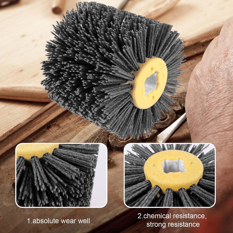 Nylon Brush, 120 Grit Sanding Brush, Polishing Brush, Sanding Roller