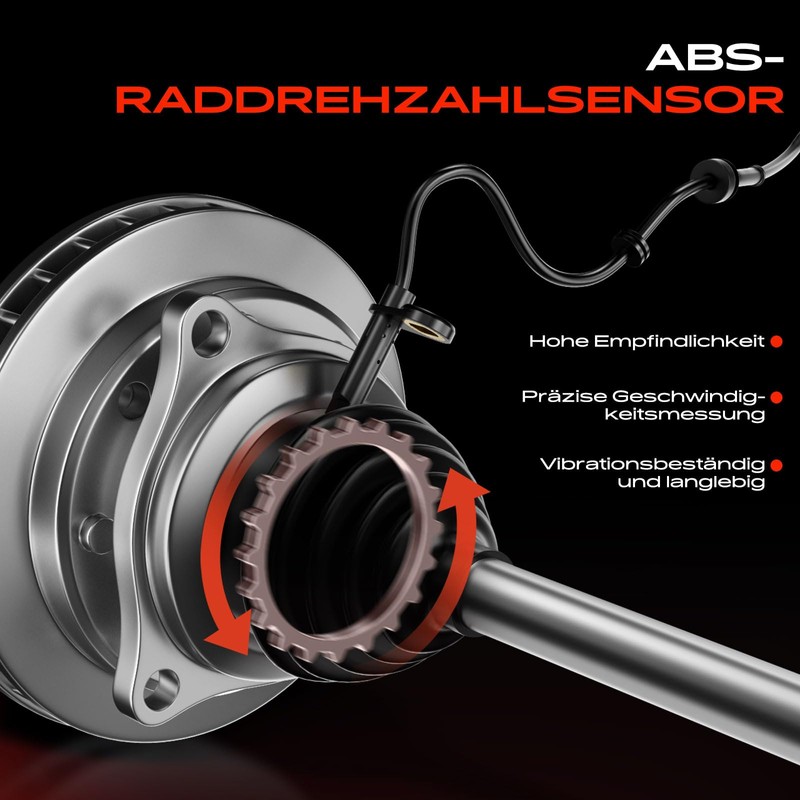 1 x ABS sensor front axle left right for Tribeca