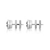 Hexagon Stud Earrings for Men in Stainless Steel with Round