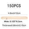 Foshine Rubber Bands 150Pcs Beige 4.8inch/12cm Big Wide 0.125inch/0.3cm Elastic