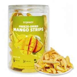 Freeze-Dried Mango Bites in Resealable Jar | Unsweetened | Gluten-Free Crunchy Snack | Ideal for Lunches, Hiking & Pantry Essentials (142g)