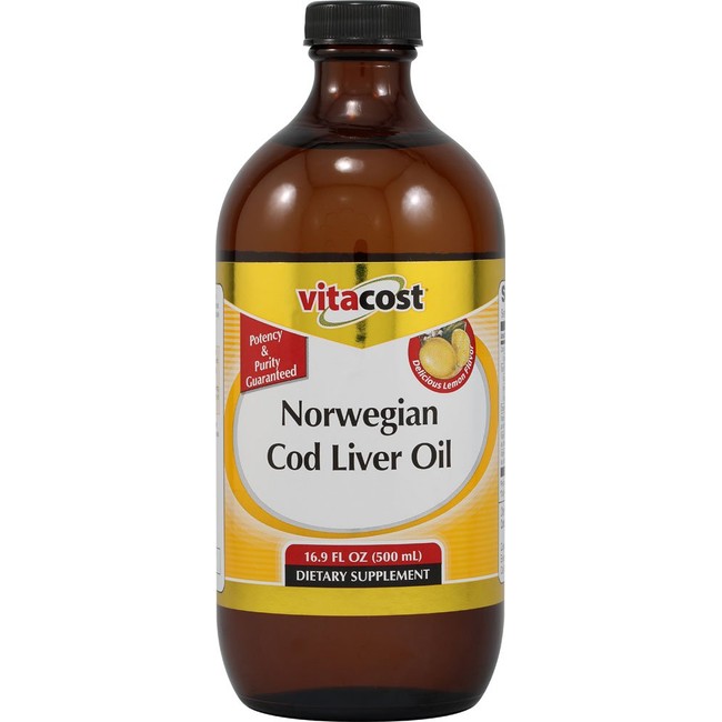 Vitacost Norwegian Cod Liver Oil Lemon - 16.9 fl oz