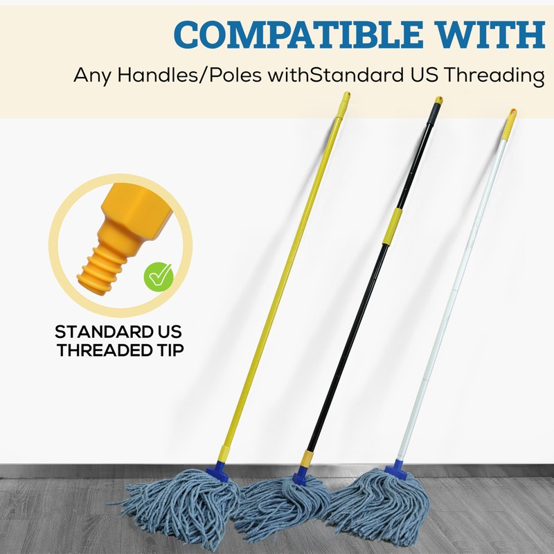 Kleen Handler Wet Mop Replacement Head – Heavy Duty Cotton