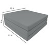 Danfuton Gray Trifold Foam Bed, Shikibuton, Folding Ottoman Mat Sit