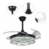 42" Retractable Ceiling Fan Light & Bluetooth Speaker Dimmable LED
