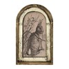 Smaroll Large Rustic Easter Decorations Rabbit Painting with Wooden Arched
