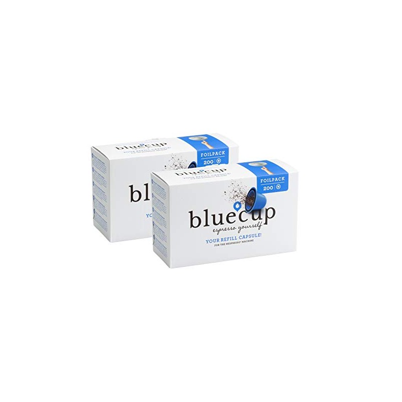 BLUECUP Lids for Bluecup Reusable Capsules, Family Pack [400 pcs]