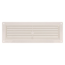 Amig - Rectangular Plastic Grille with Mosquito Net | Ventilation Grills for Air Outlet | Ideal for Kitchen and Bathroom Ceiling | Dimensions: 260 x 90 mm | Colour: White