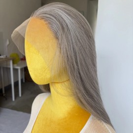 MISSWEN Frontal Lace Wigs Heat Resistant Hair Mixed Blonde Long Straight Soft