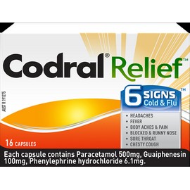 CODRAL Relief 6 Signs 16 Capsules