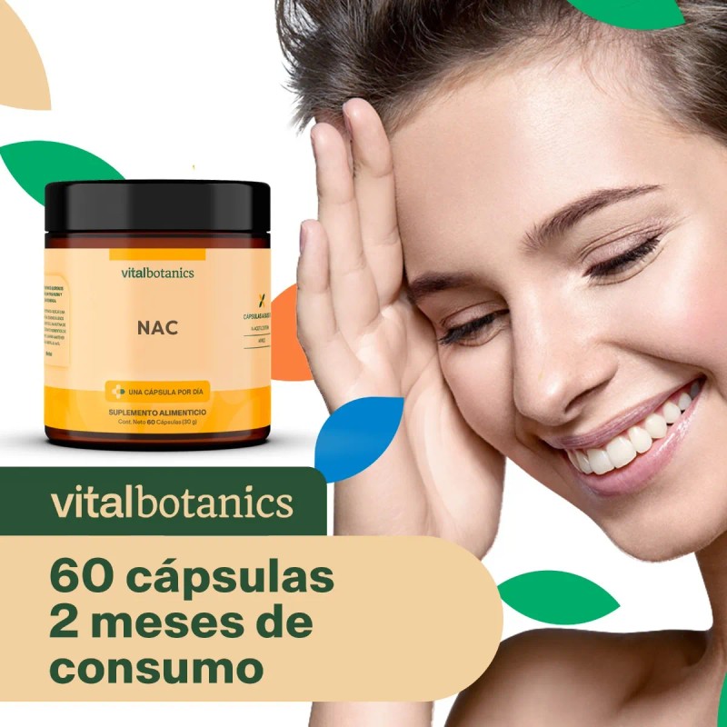 Vitalbotanics Nac N-acetilcisteina Con 60 Capsulas De 500mg Sabor ACTIL_CSTINA_60