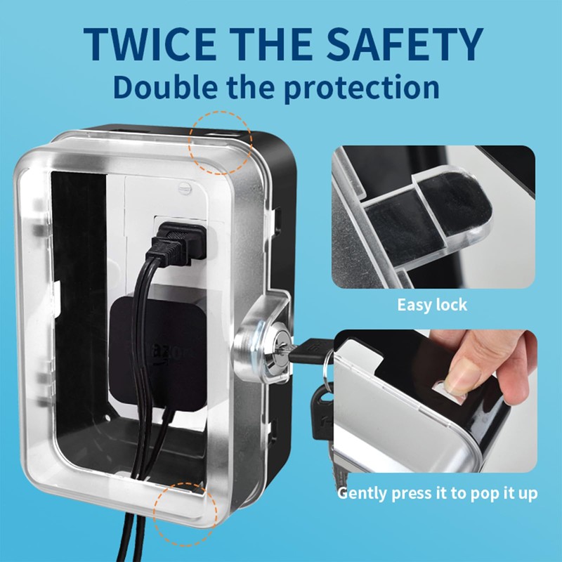 PKLIYH 2 Pack Universal Baby Safety Electrical Outlet Cover Box