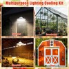 Grinsvalley 4 Set Solar Fan for Chicken Coop with Shed