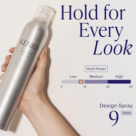 Kenra Professional Design Spray 9 | Spray fijador de fijación ligera | Controla frizz y cabellos sueltos | Fórmula ligera y cepillable | Todo tipo de 